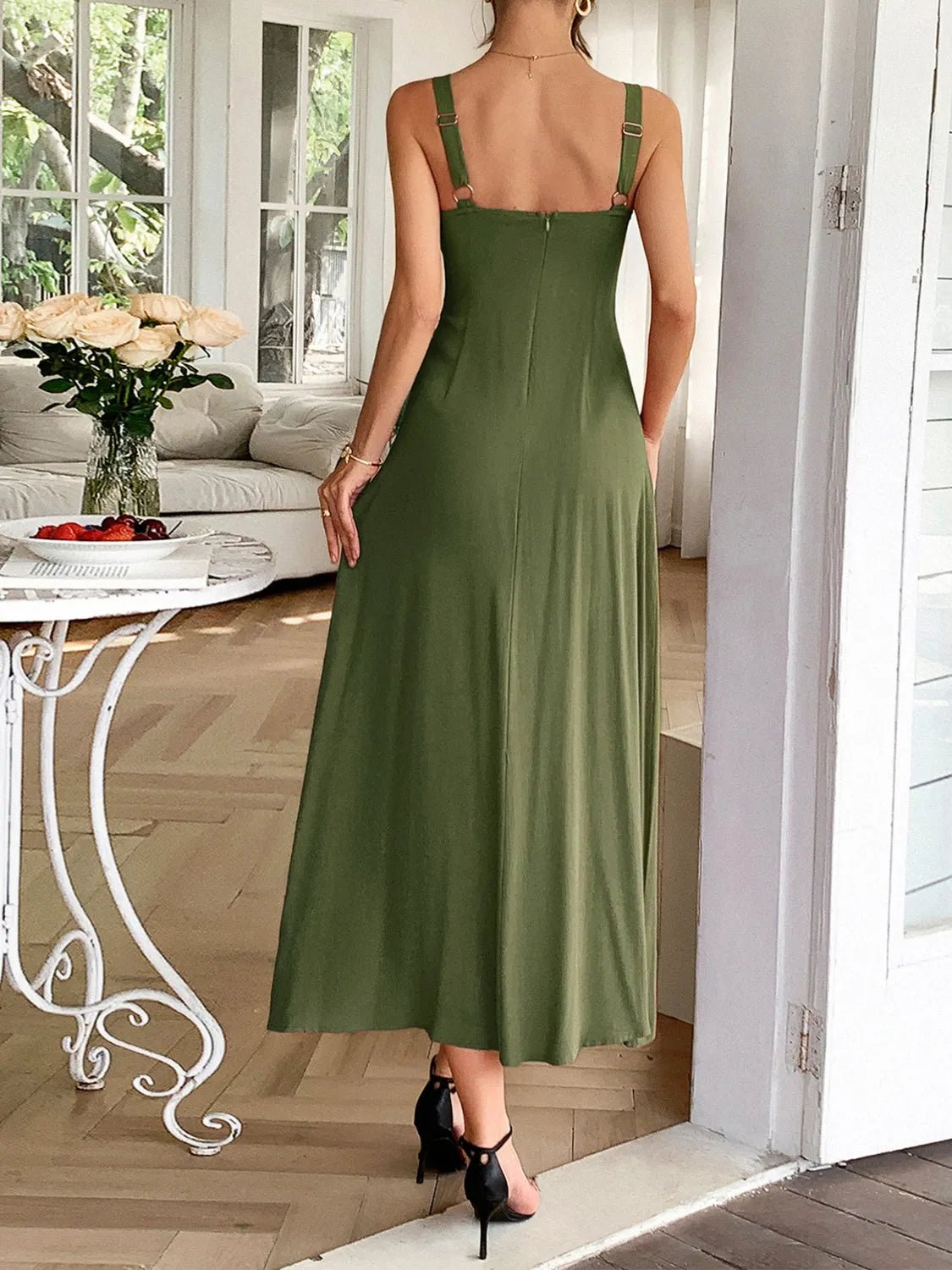 Lifestyle image of product styled for a chic daytime look