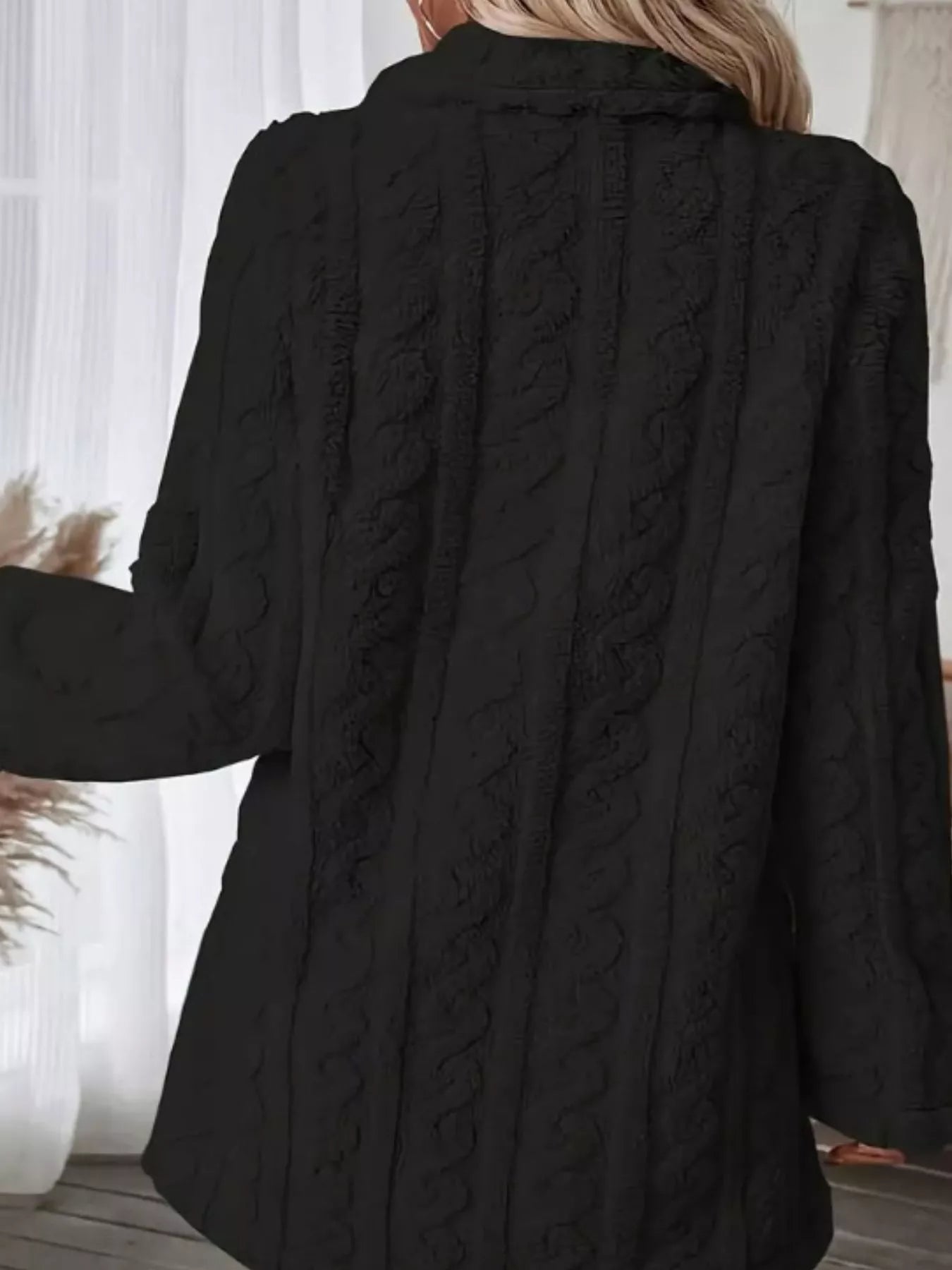 Cozy Faux Shearling Double - Breasted Outerwear - Rochelle's House LLC