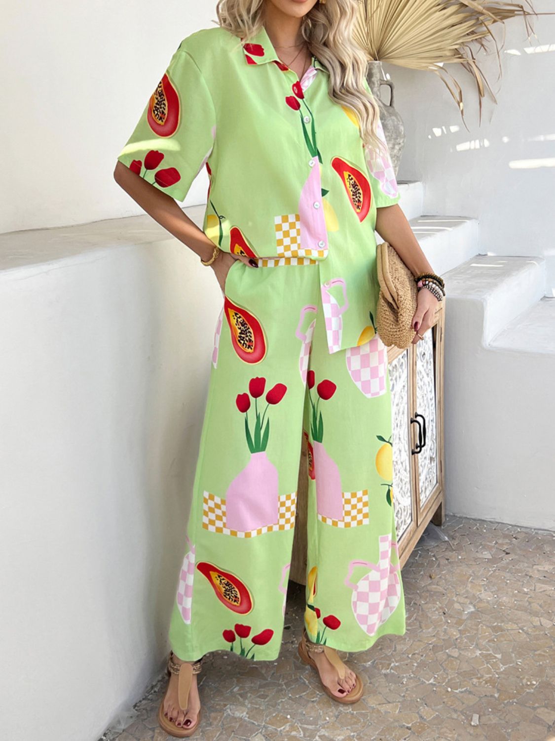 Lifestyle image of product styled for a chic daytime look