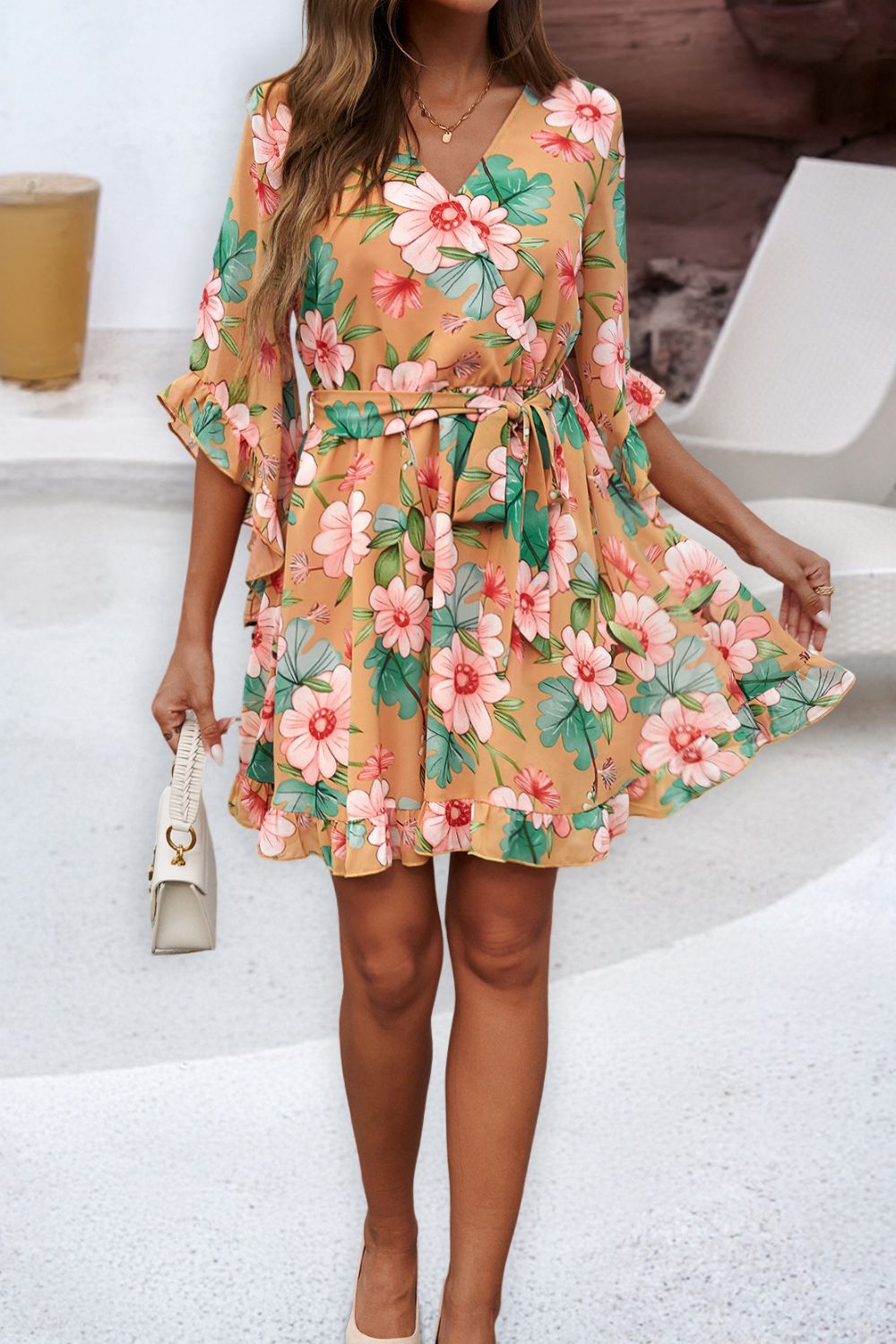 Lifestyle image of product styled for a chic daytime look