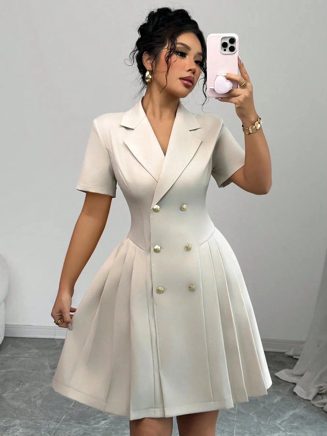 Lifestyle image of product styled for a chic daytime look