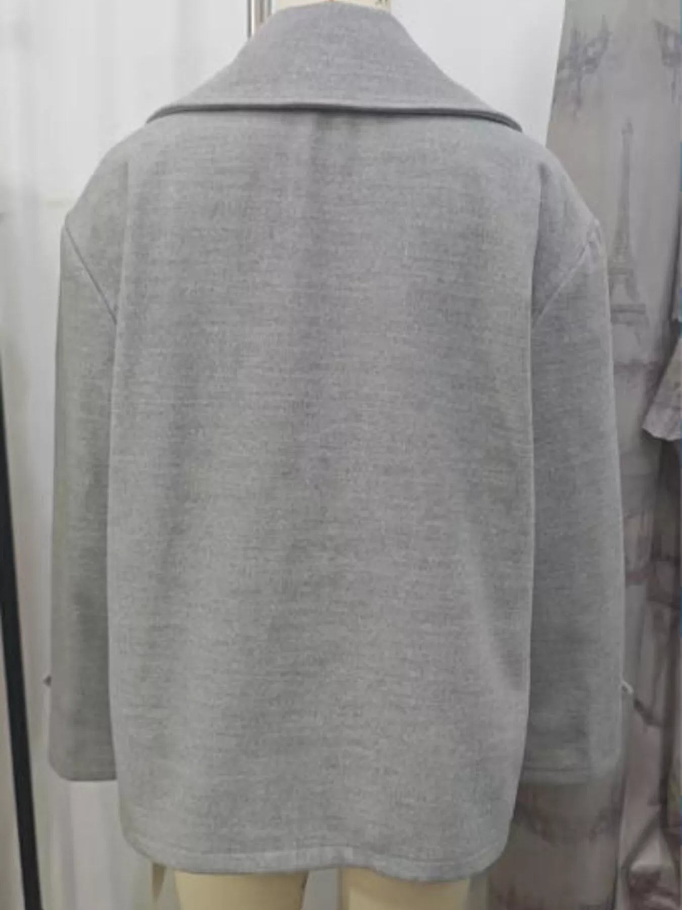 Double - Breasted Wool Blend Casual Jacket - Rochelle's House LLC