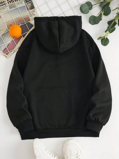 Drawstring Dropped Shoulder Hoodie - Rochelle's House LLC