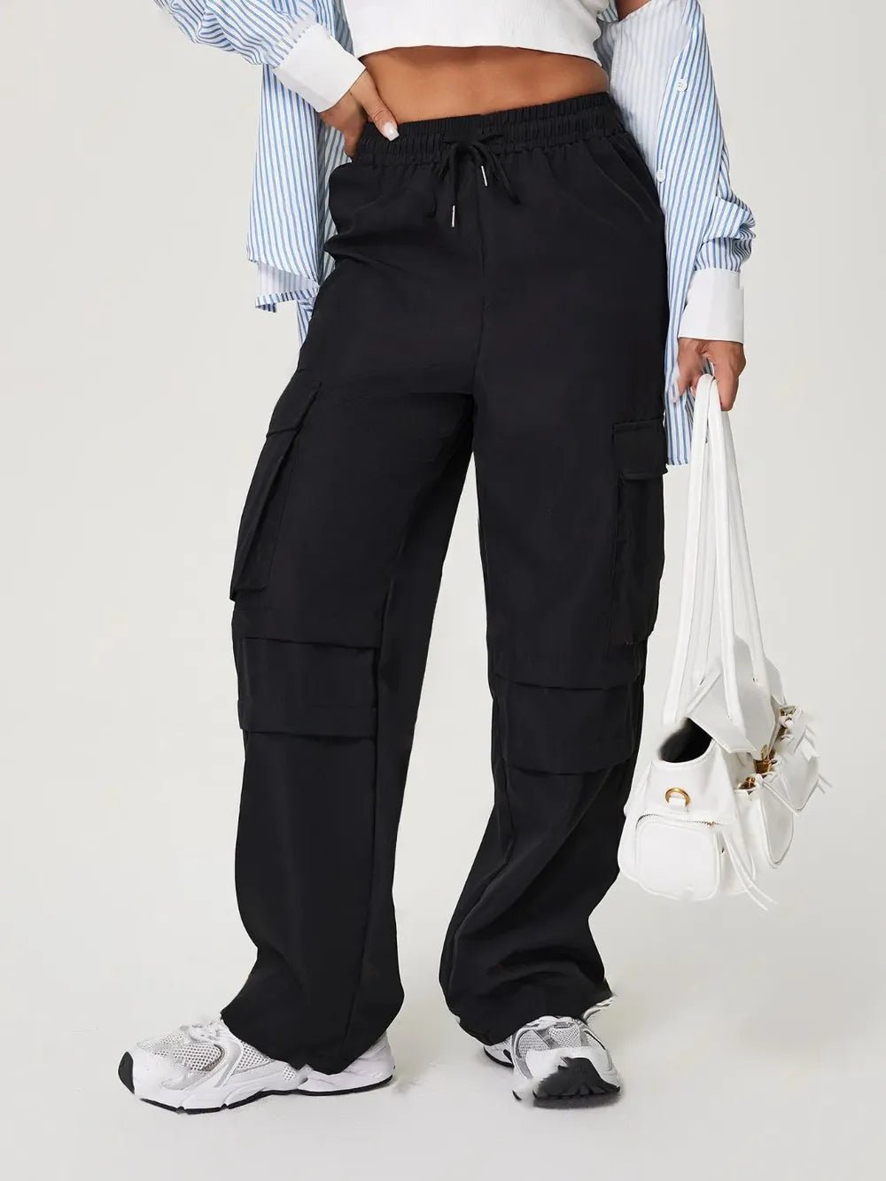 Drawstring Wide Leg Pants - Rochelle's House LLC