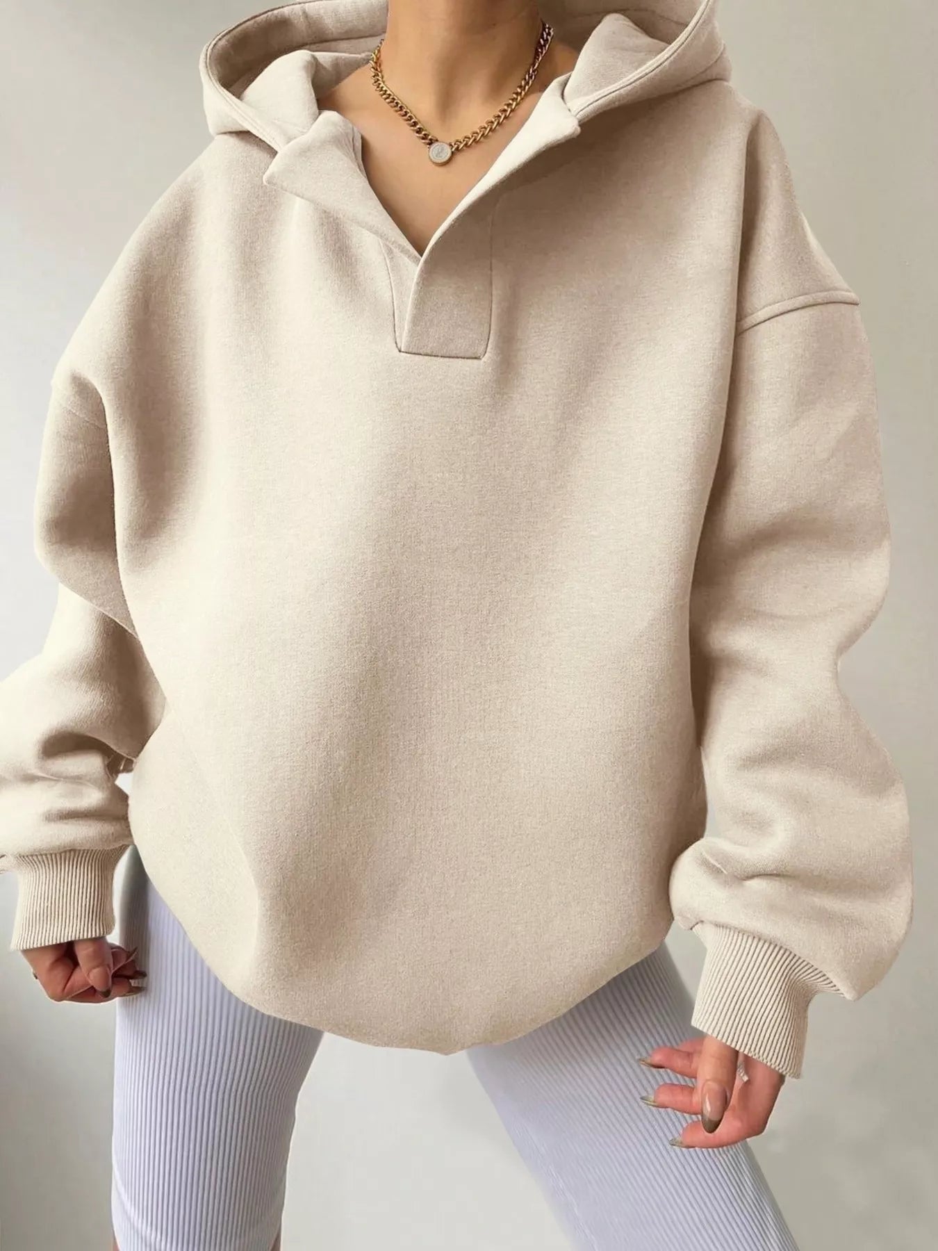 Dropped Shoulder Long Sleeve Sweatshirt - Rochelle's House LLC