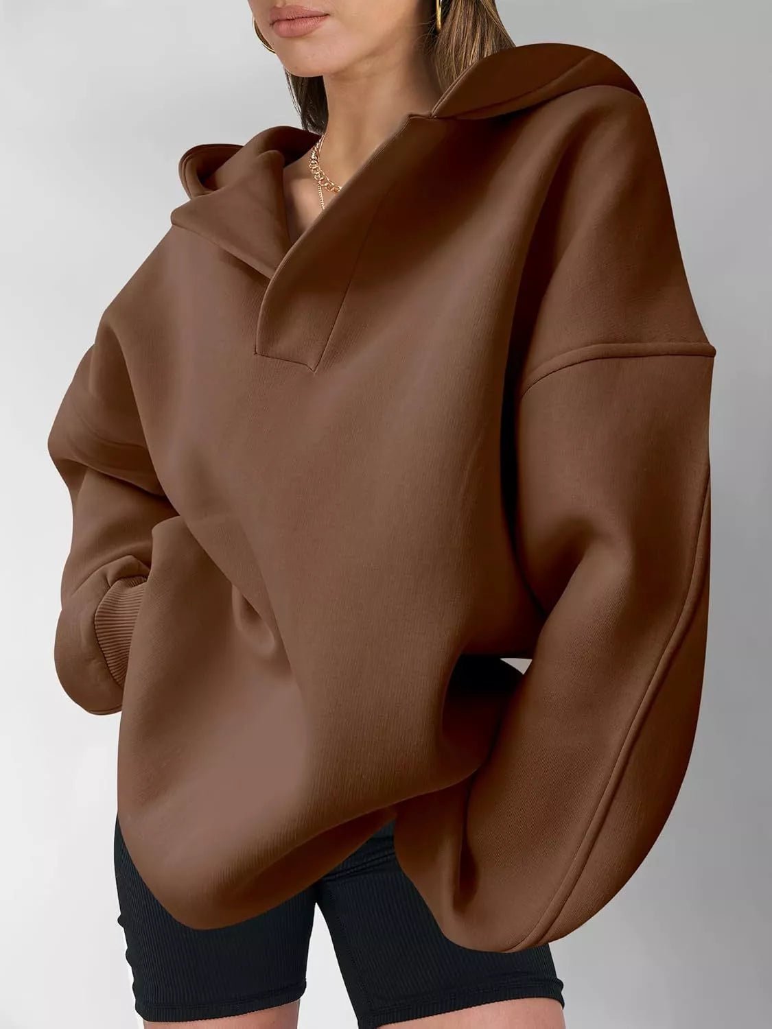 Dropped Shoulder Long Sleeve Sweatshirt - Rochelle's House LLC