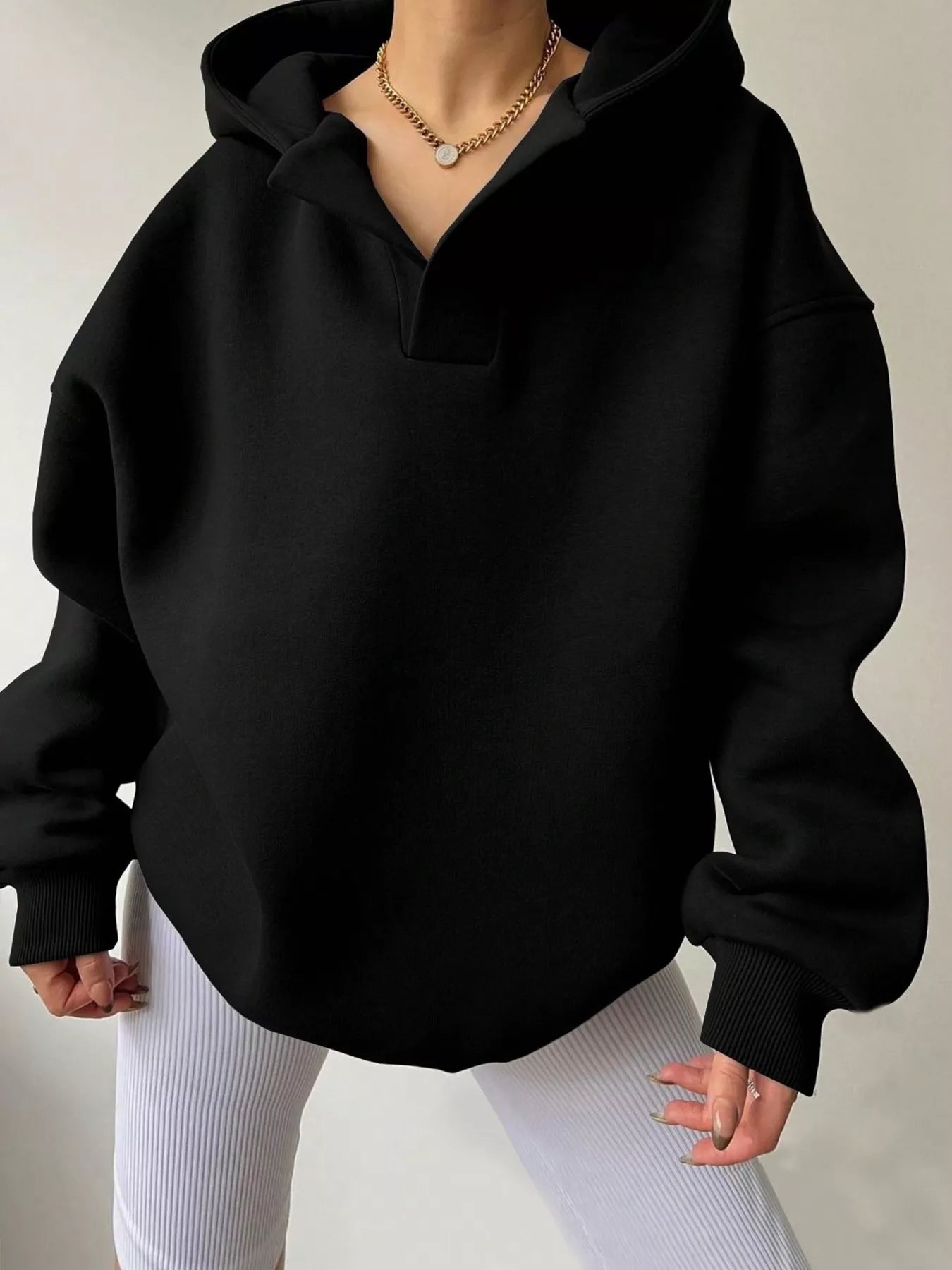 Dropped Shoulder Long Sleeve Sweatshirt - Rochelle's House LLC
