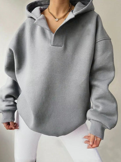 Dropped Shoulder Long Sleeve Sweatshirt - Rochelle's House LLC