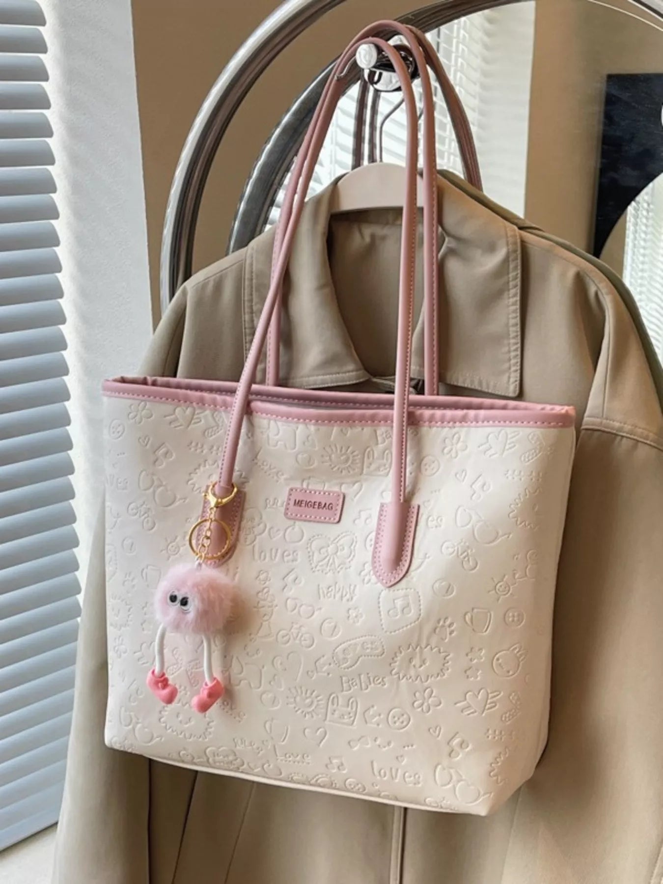 Embossed Pattern Tote Bag - Rochelle's House LLC