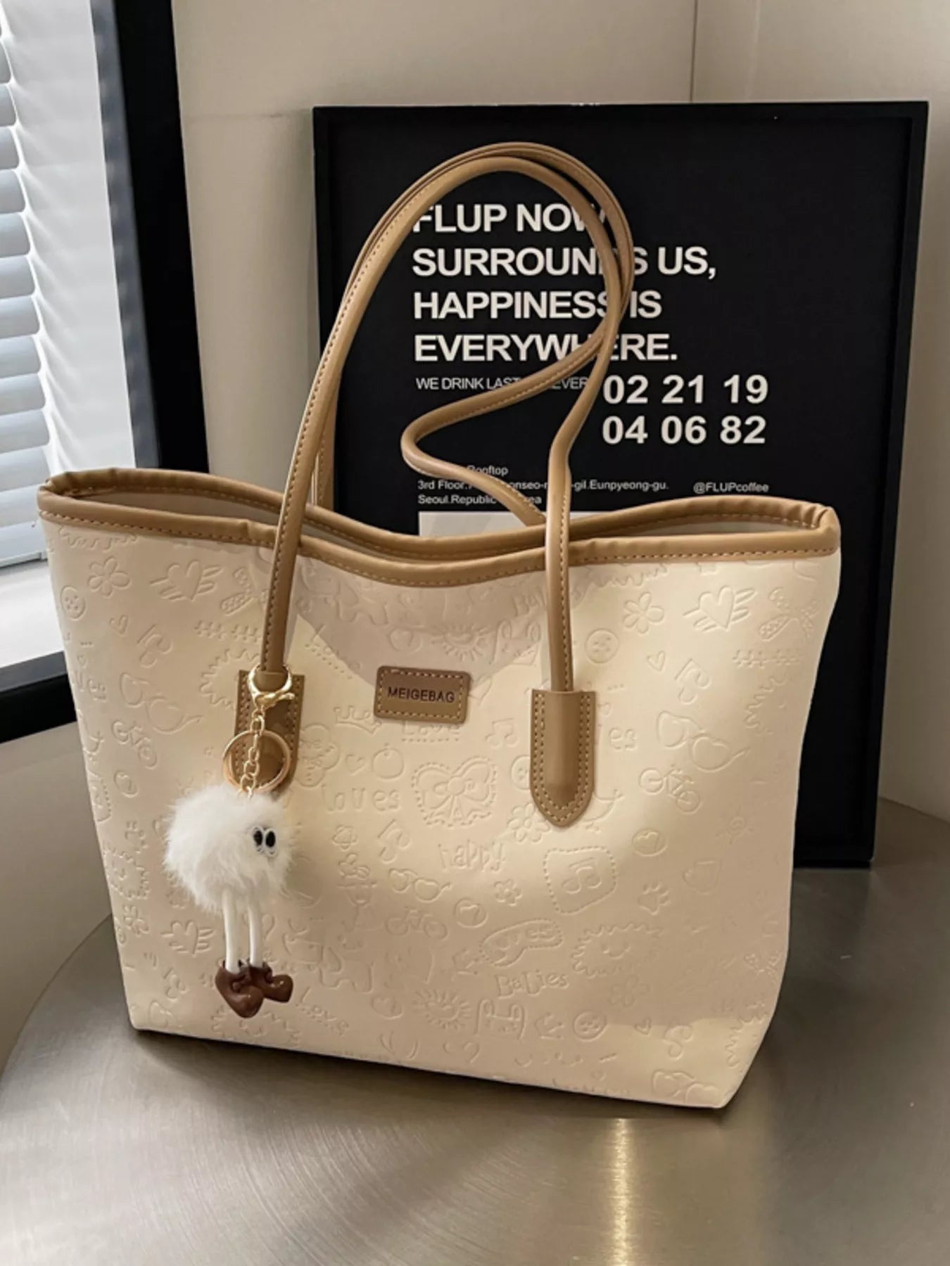 Embossed Pattern Tote Bag - Rochelle's House LLC