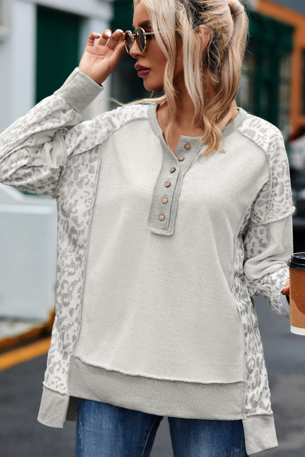 Back view of product with easy, flowy drape