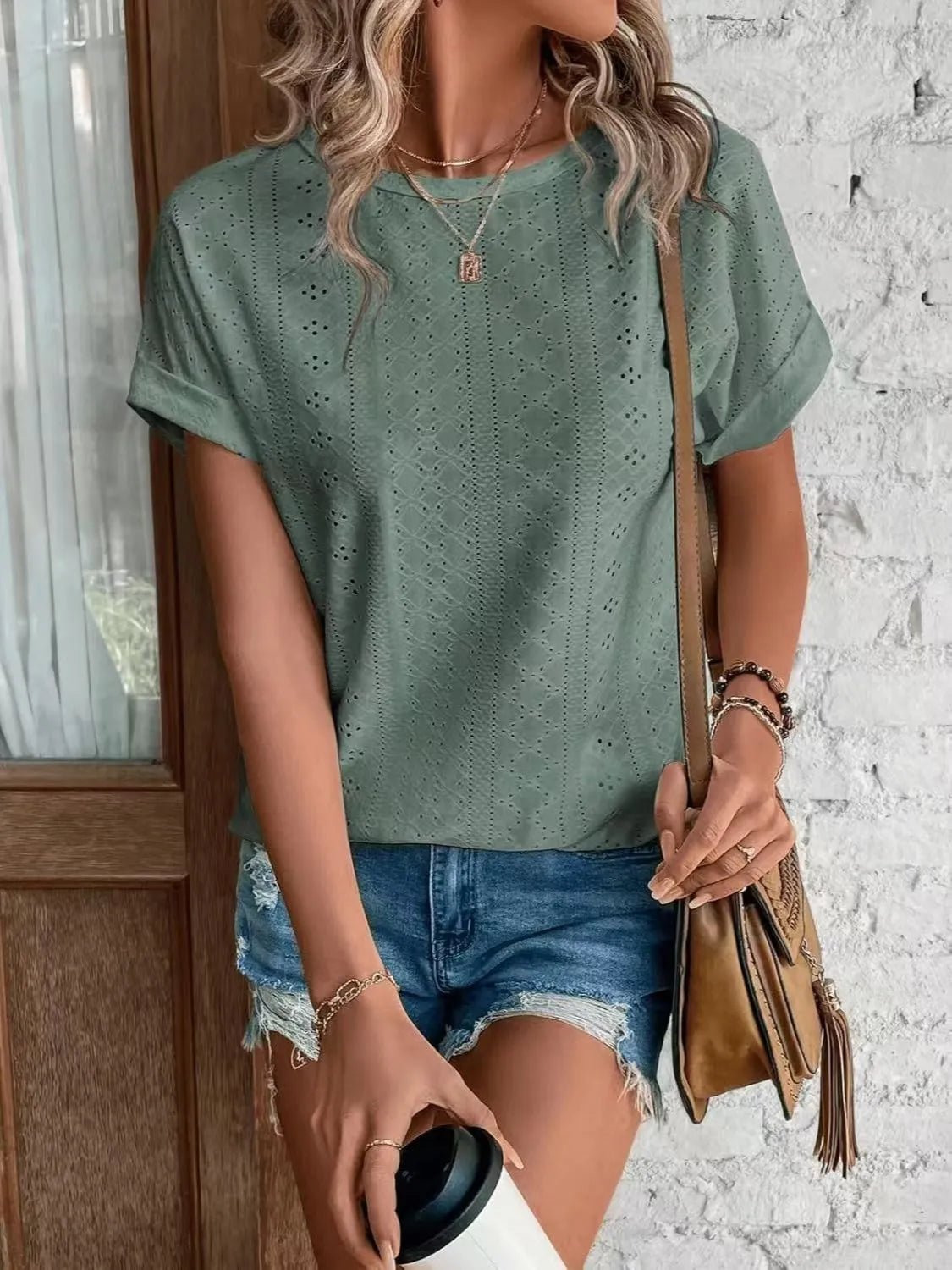 Lifestyle image of product styled for a chic daytime look