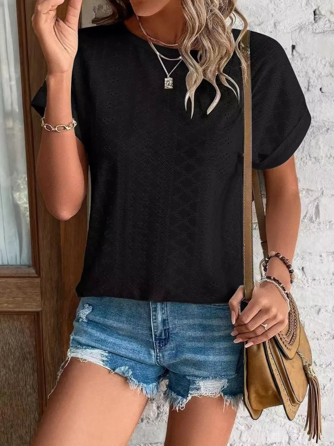 Back view of product with easy, flowy drape