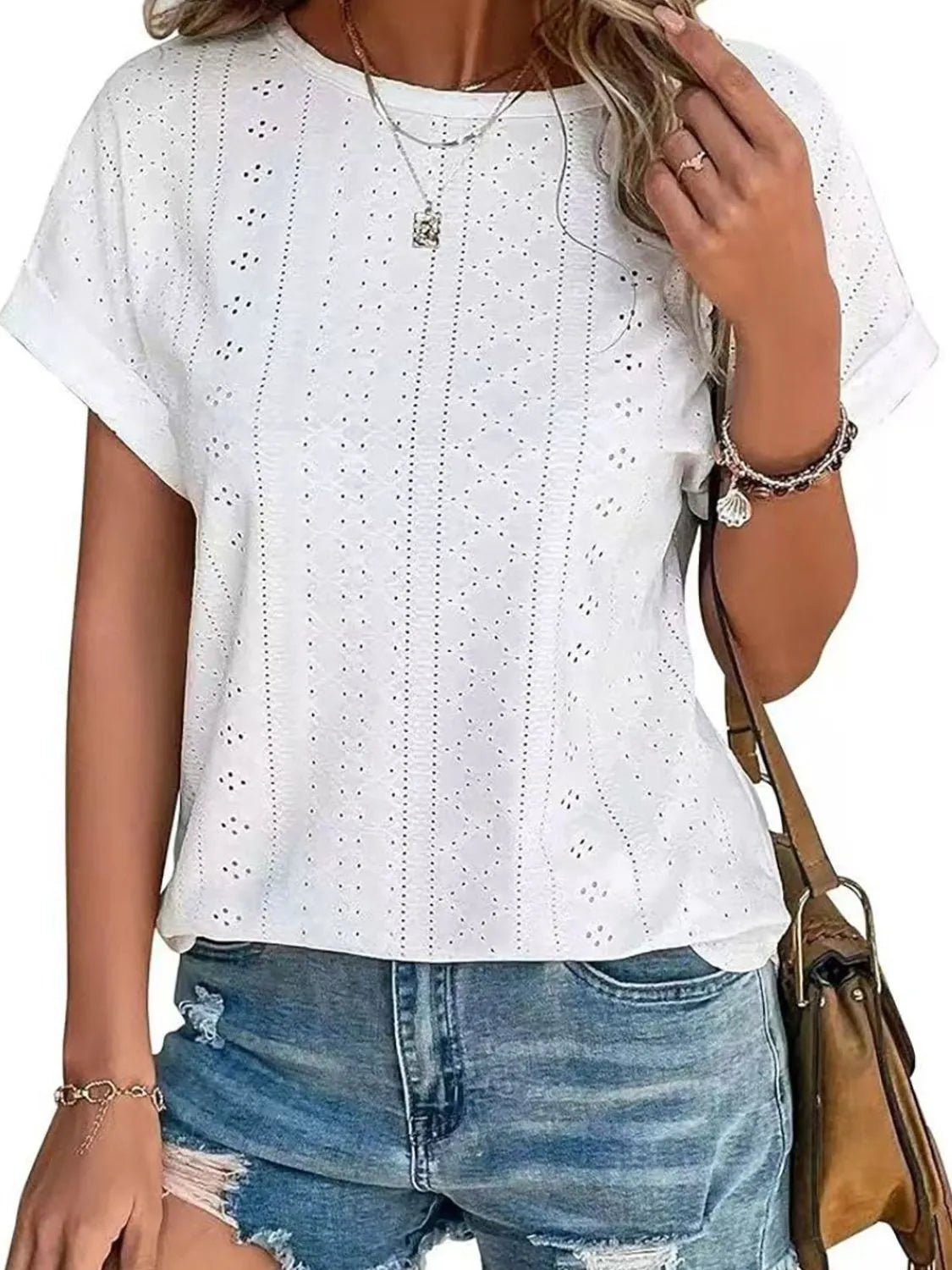 Lifestyle image of product styled for a chic daytime look