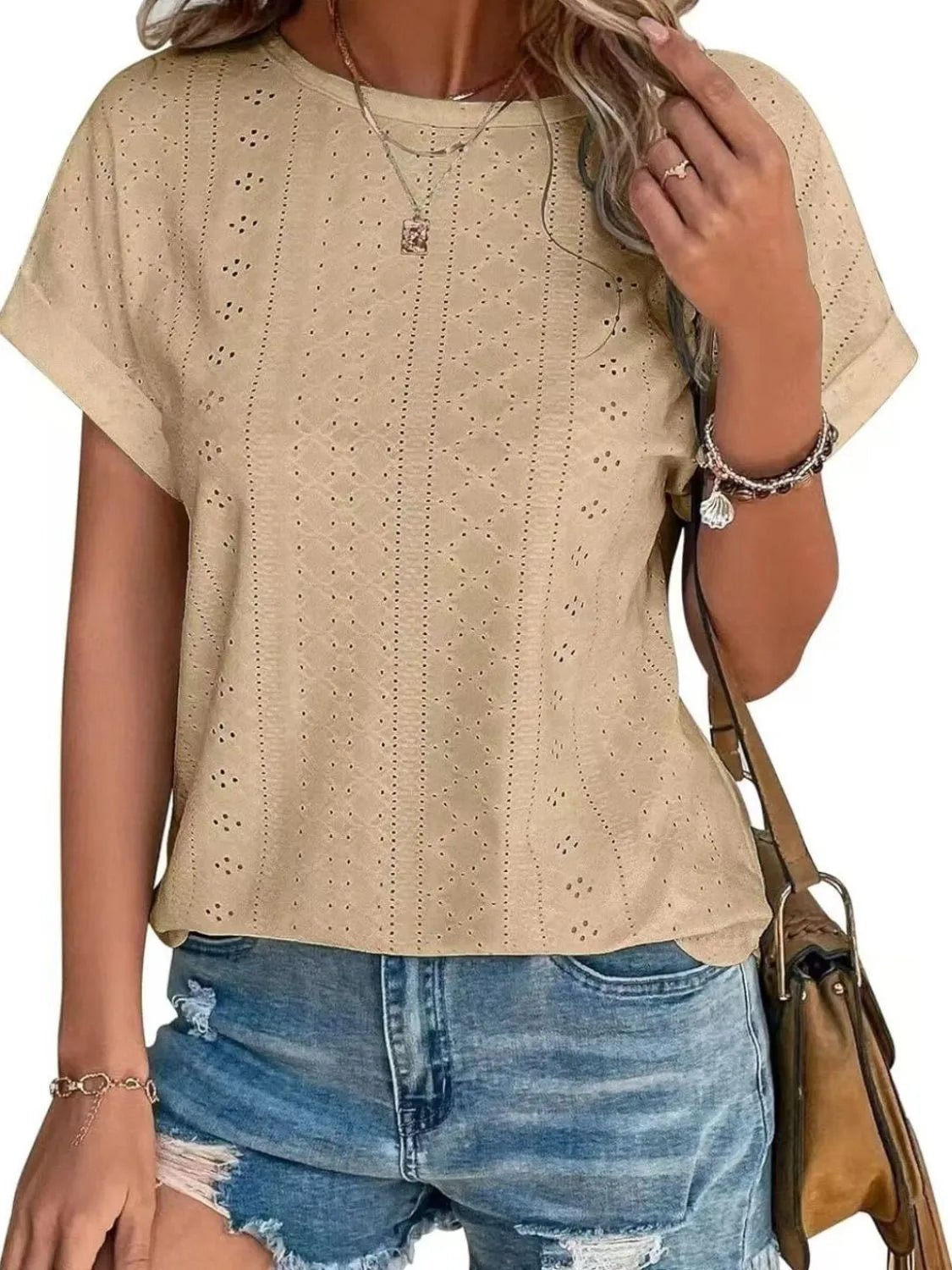 Lifestyle image of product styled for a chic daytime look