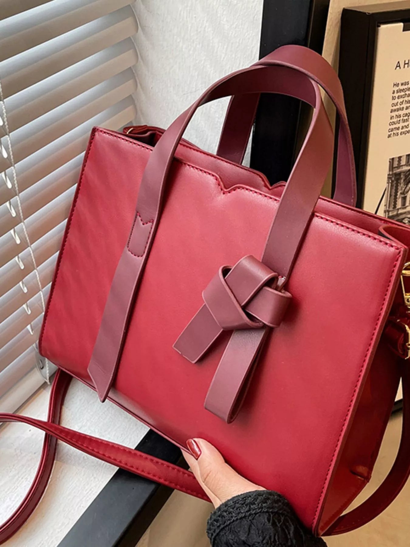 Faux Leather Tote Bag - Rochelle's House LLC