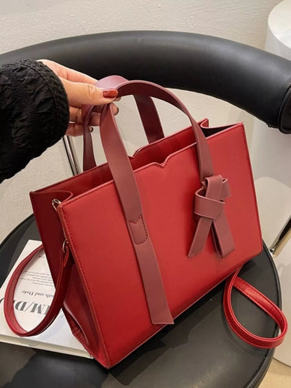 Faux Leather Tote Bag - Rochelle's House LLC