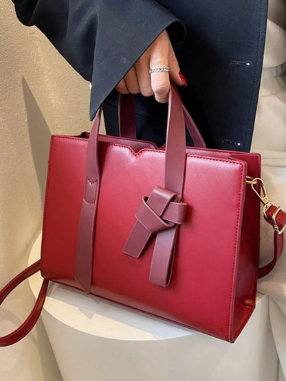 Faux Leather Tote Bag - Rochelle's House LLC