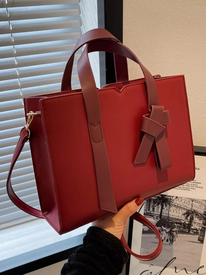 Faux Leather Tote Bag - Rochelle's House LLC