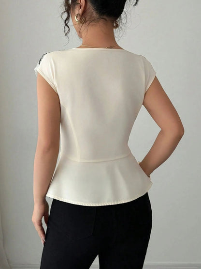 Back view of product with easy, flowy drape