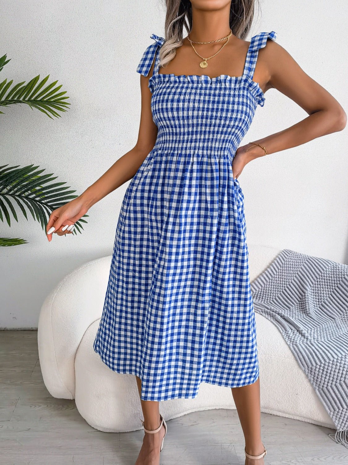 Lifestyle image of product styled for a chic daytime look