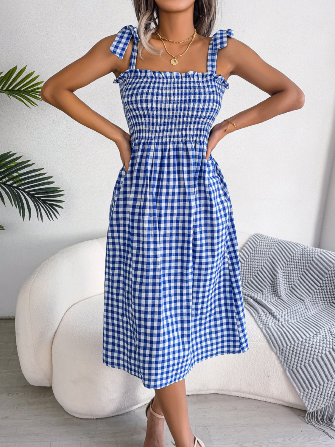 Lifestyle image of product styled for a chic daytime look