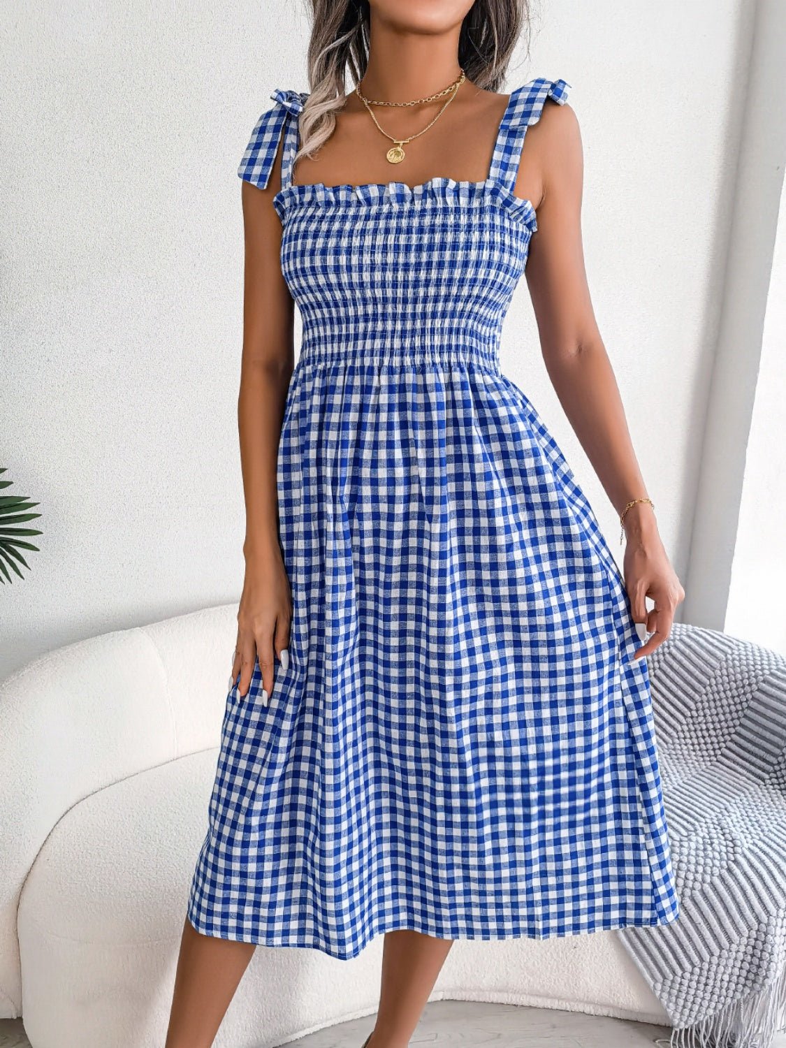 Lifestyle image of product styled for a chic daytime look