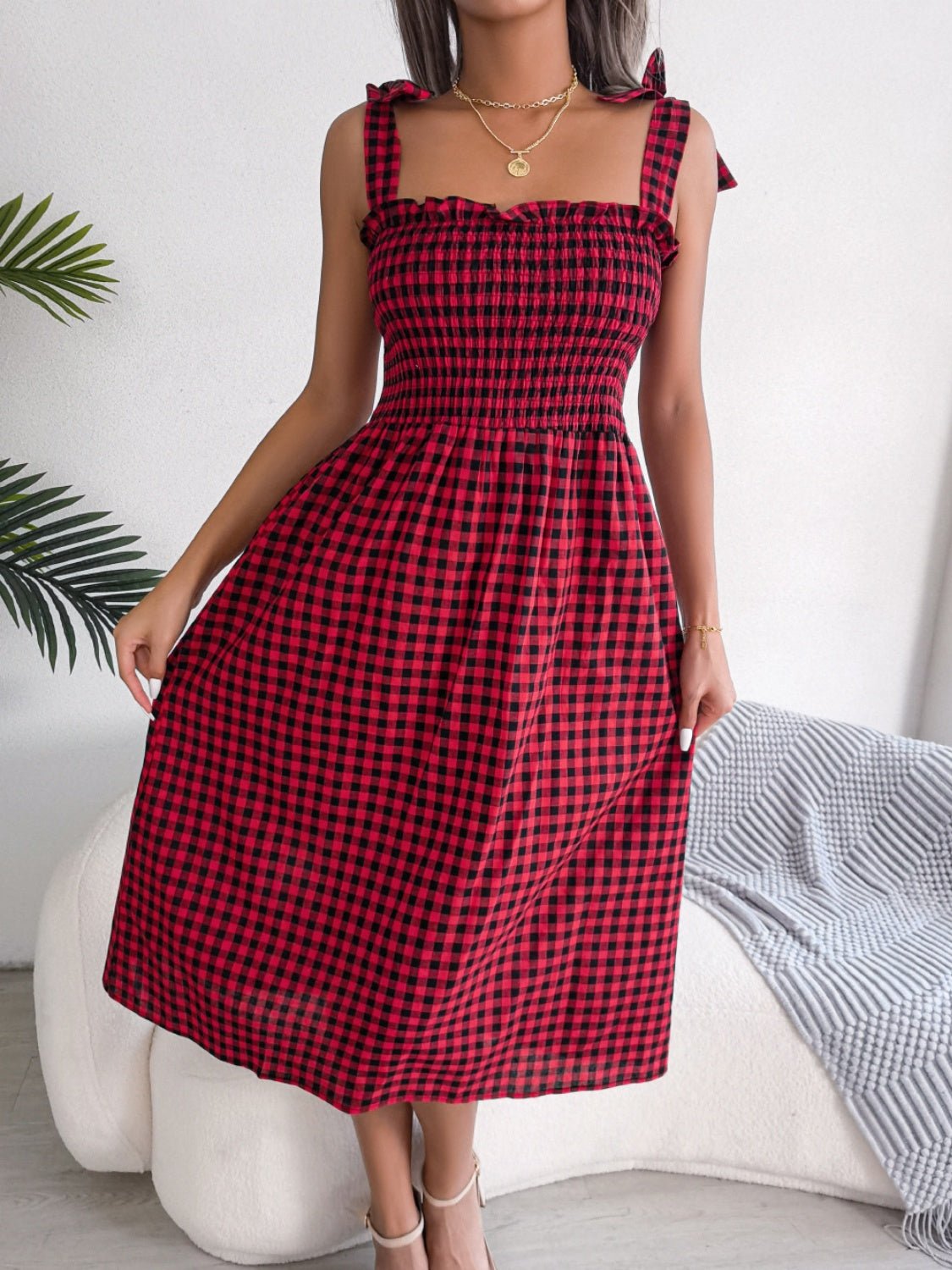 Lifestyle image of product styled for a chic daytime look
