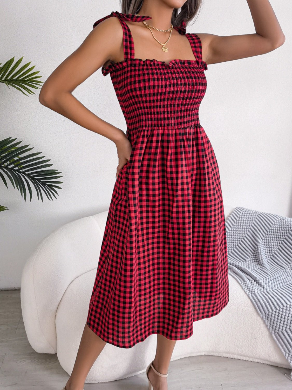 Lifestyle image of product styled for a chic daytime look