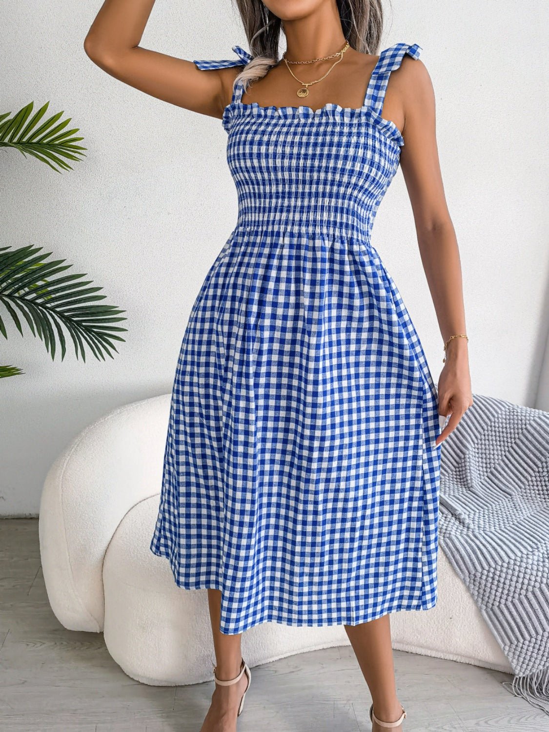 Lifestyle image of product styled for a chic daytime look