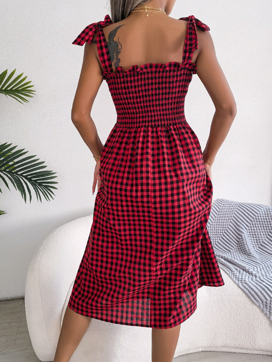 Lifestyle image of product styled for a chic daytime look