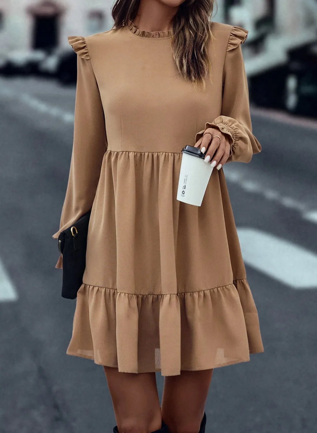 Side view of product highlighting flattering shape and movement