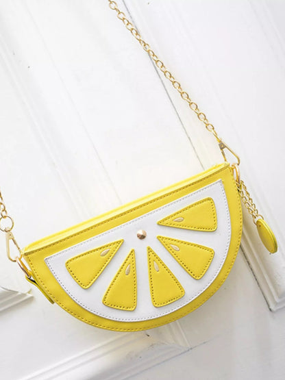 Fruit - Shaped Crossbody Bag with Chain Strap - Rochelle's House LLC