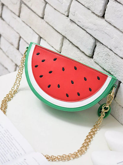 Fruit - Shaped Crossbody Bag with Chain Strap - Rochelle's House LLC