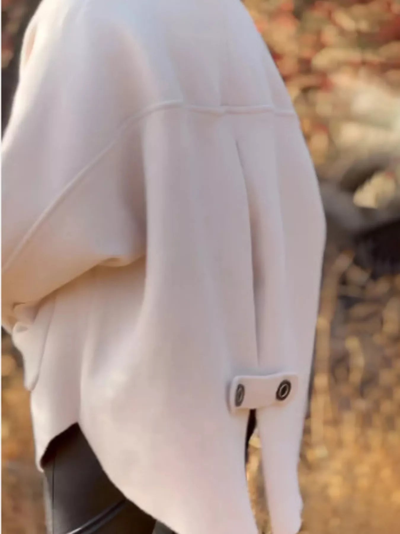 Side view of product highlighting flattering shape and movement