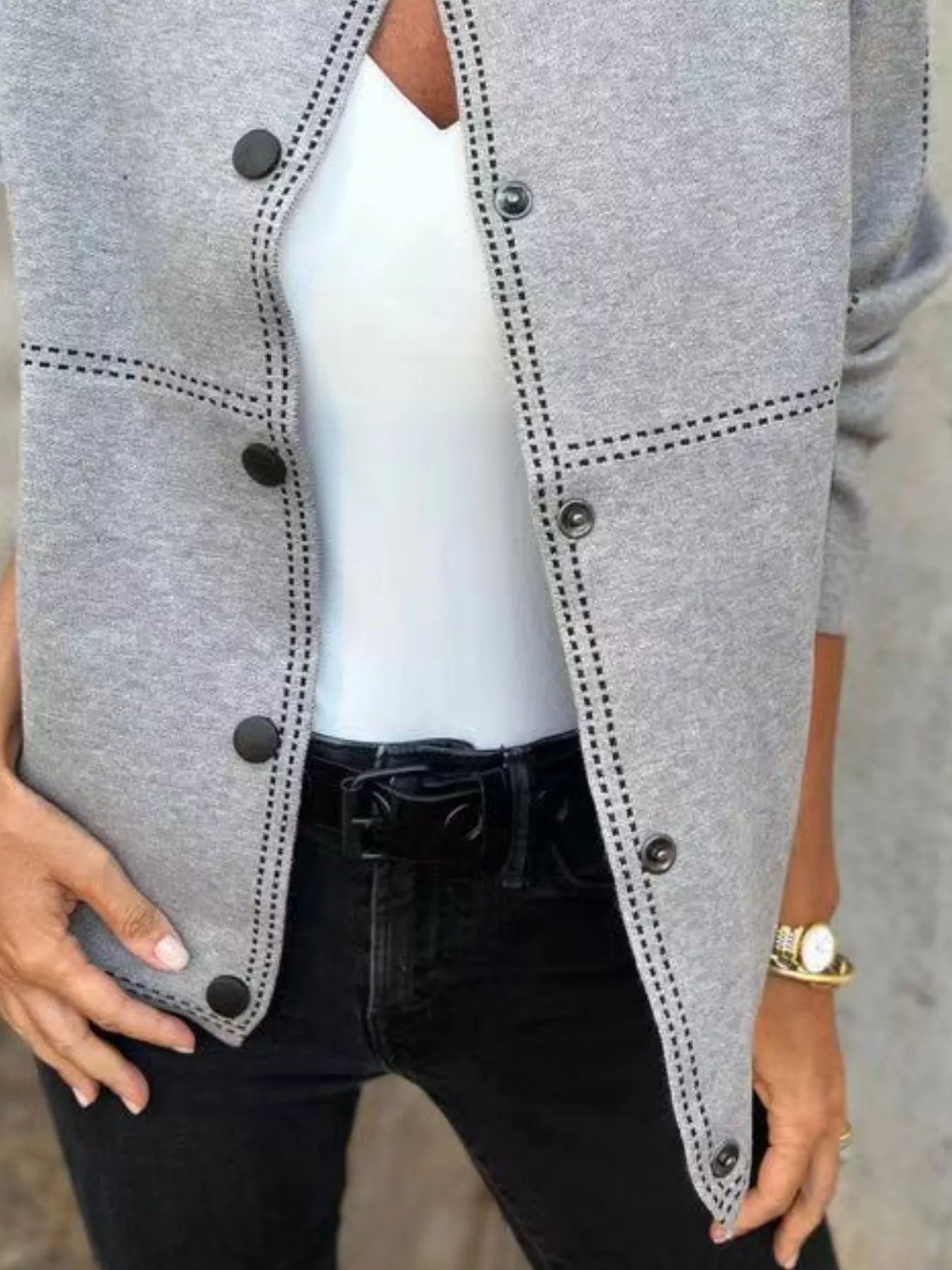 Lifestyle image of product styled for a chic daytime look