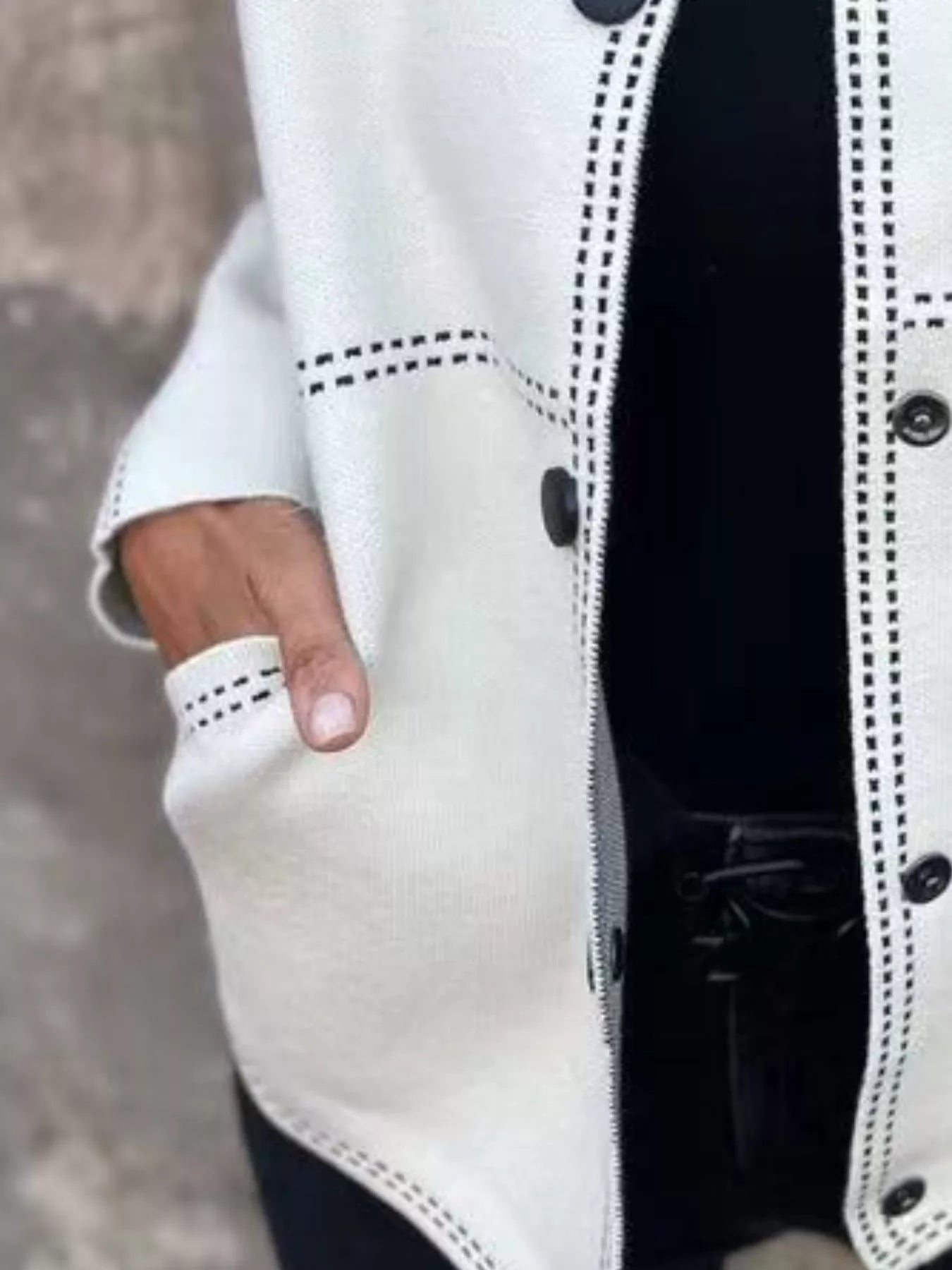 Side view of product highlighting flattering shape and movement