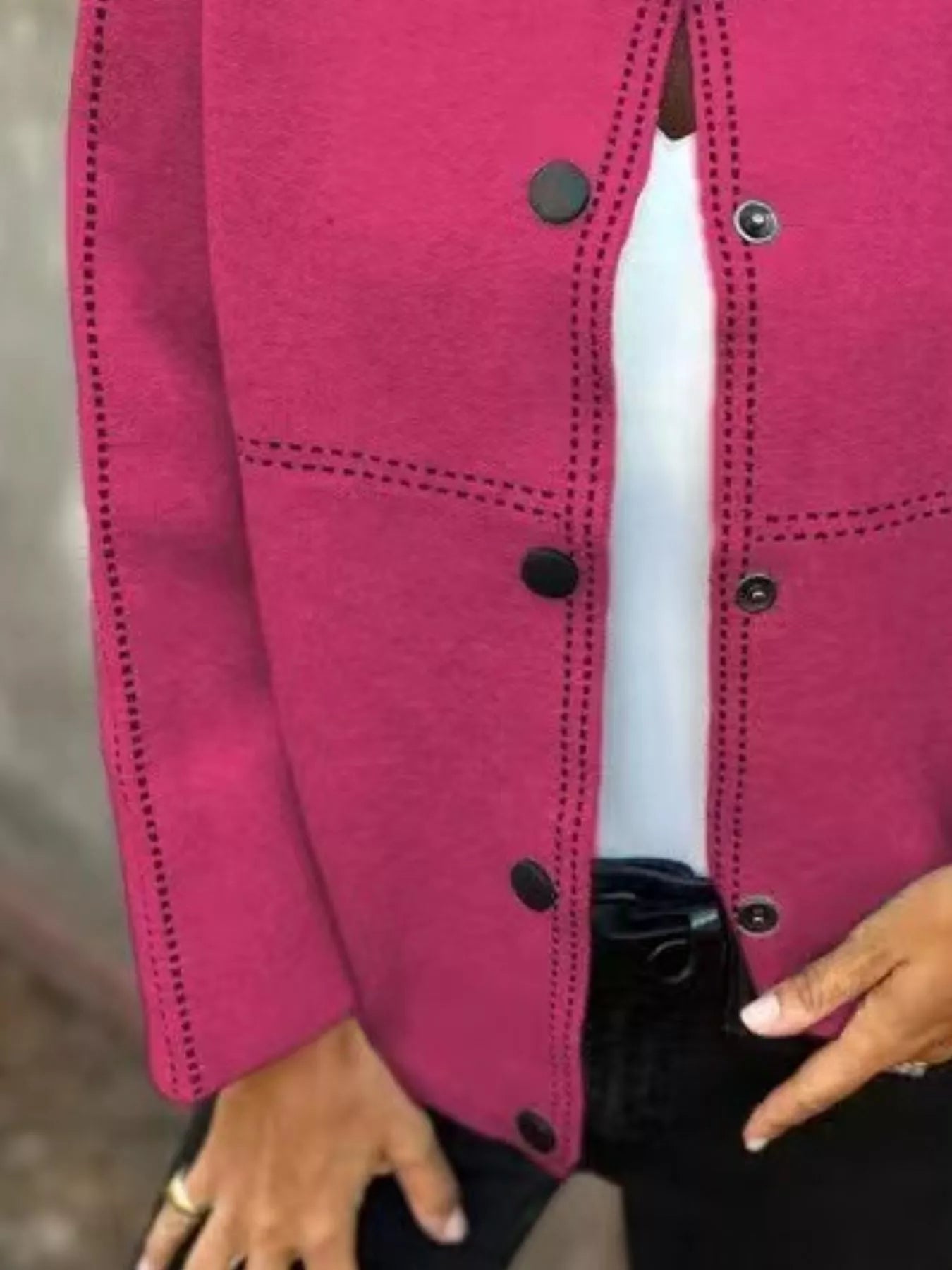 Lifestyle image of product styled for a chic daytime look