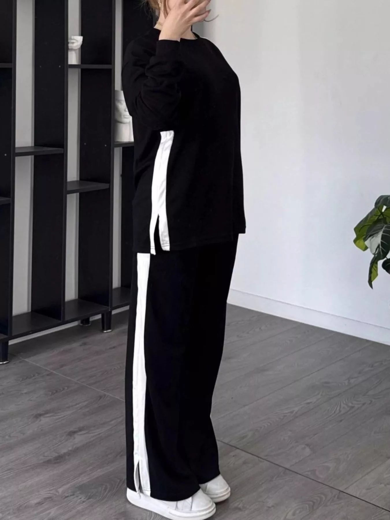 Side view of product highlighting flattering shape and movement