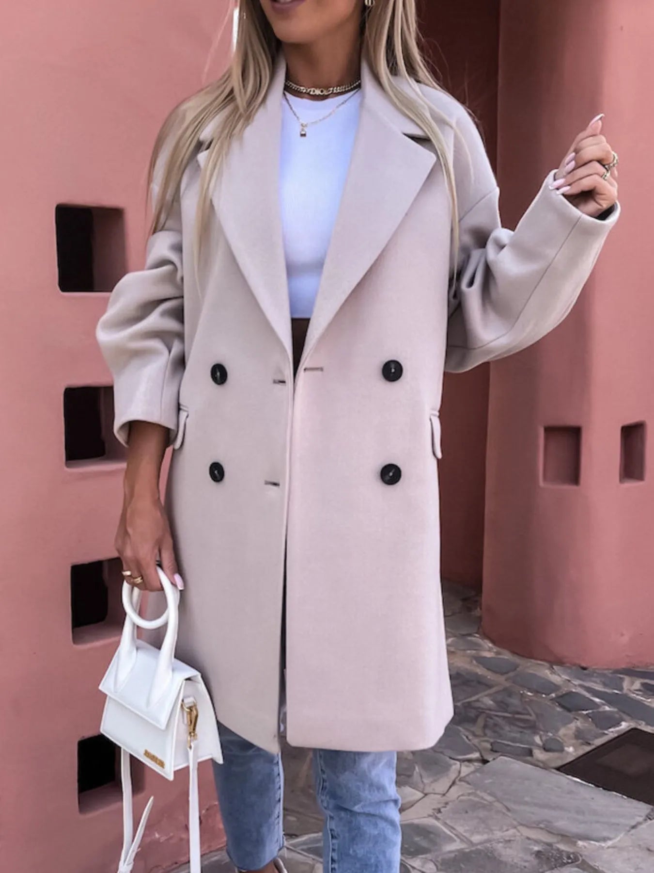 Lifestyle image of product styled for a chic daytime look