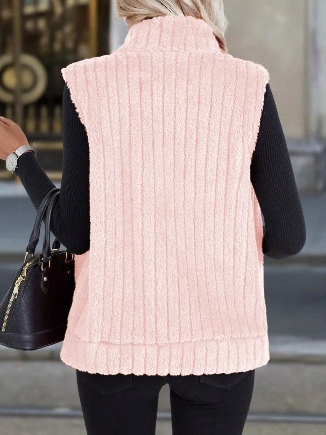 Full Size Fleece Zip - Up Vest Coat Plus Size - Rochelle's House LLC