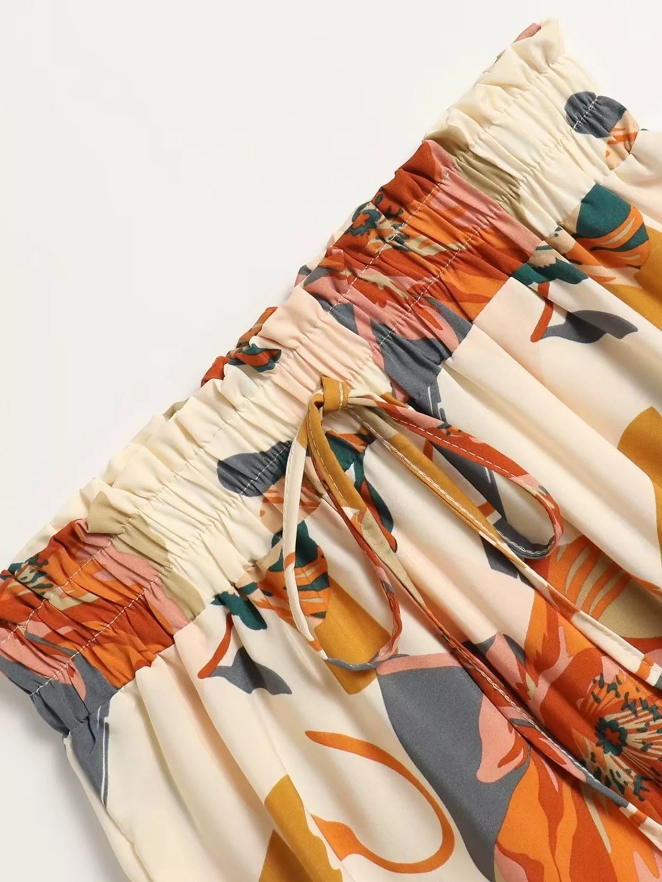 Full Size Floral Print Tiered Ruffle Midi Skirt Plus Size - Rochelle's House LLC