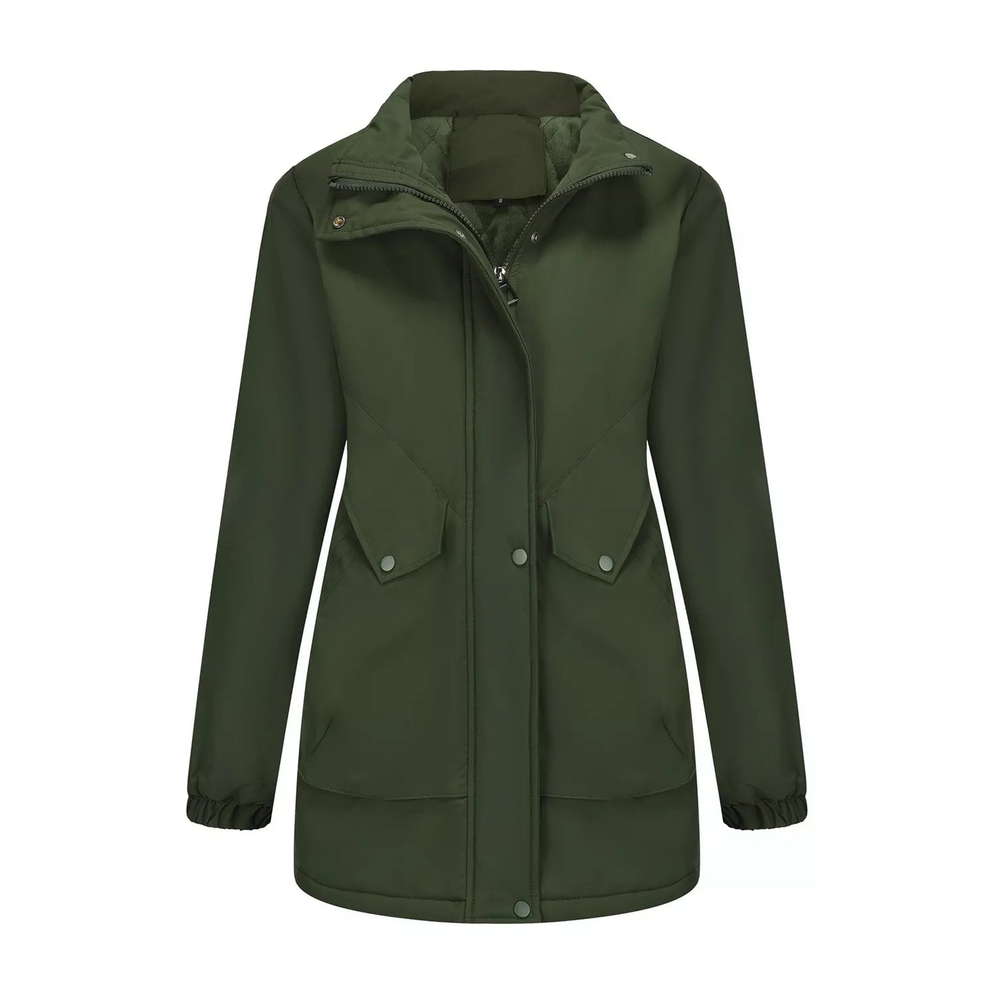 Full Size Fur Hooded Warm Winter Parka Outerwear Plus Size - Rochelle's House LLC