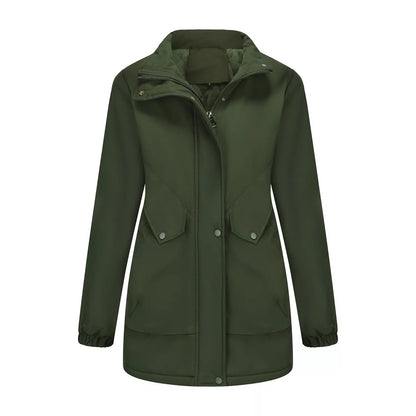 Full Size Fur Hooded Warm Winter Parka Outerwear Plus Size - Rochelle's House LLC