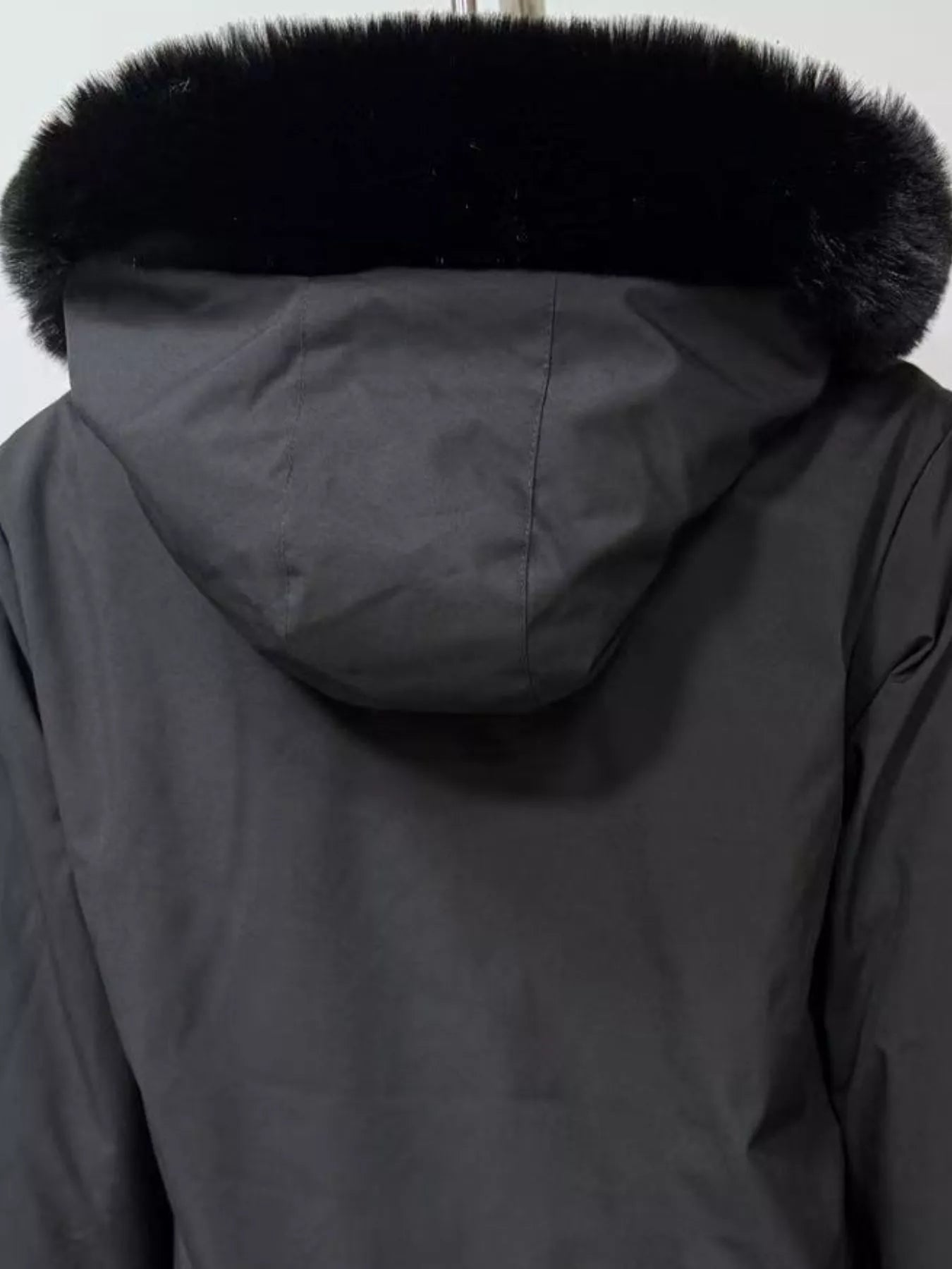 Full Size Fur Hooded Warm Winter Parka Outerwear Plus Size - Rochelle's House LLC