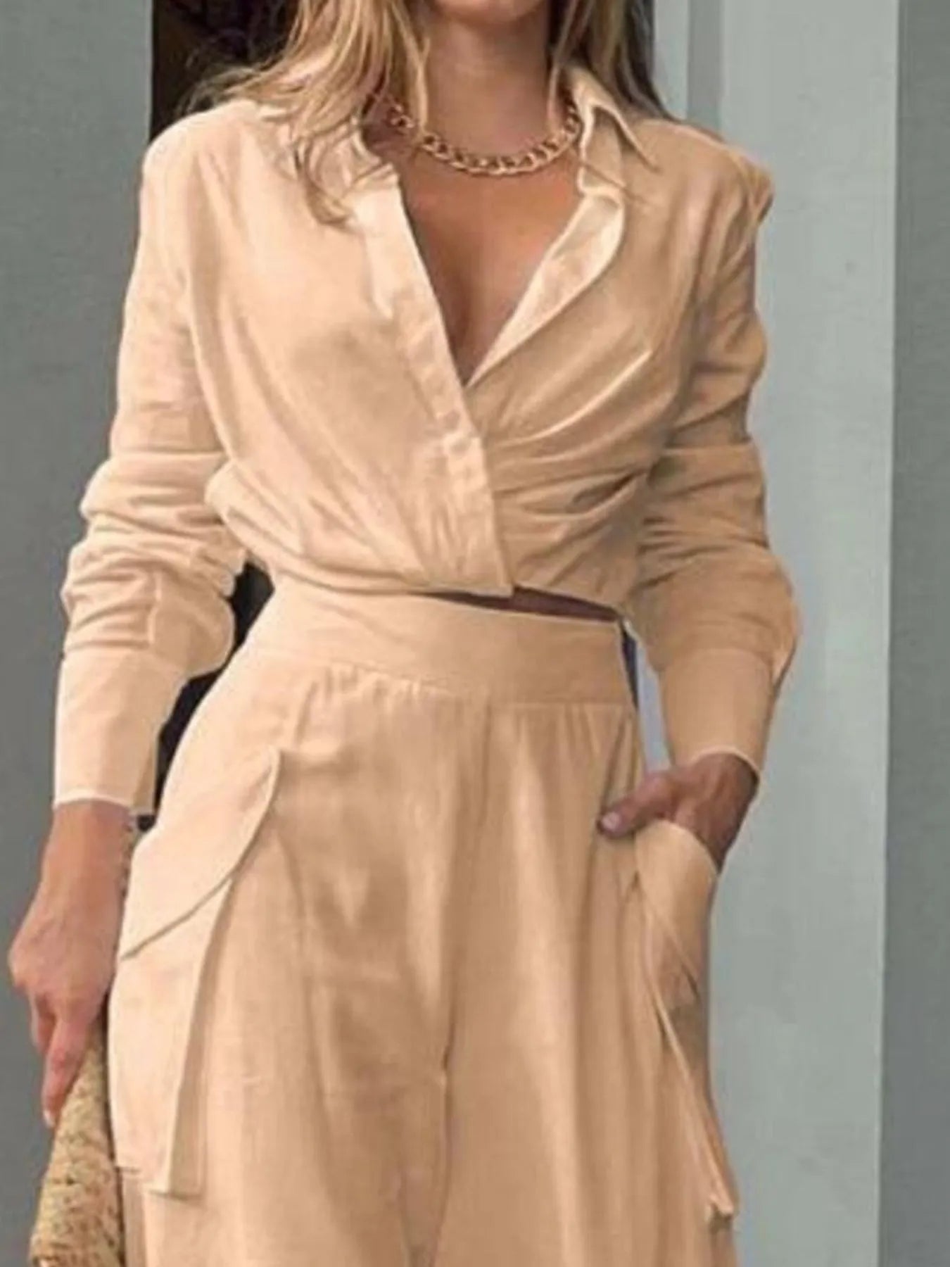 Lifestyle image of product styled for a chic daytime look