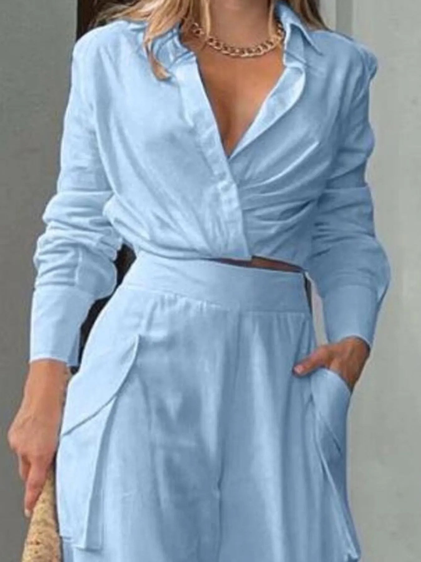 Lifestyle image of product styled for a chic daytime look