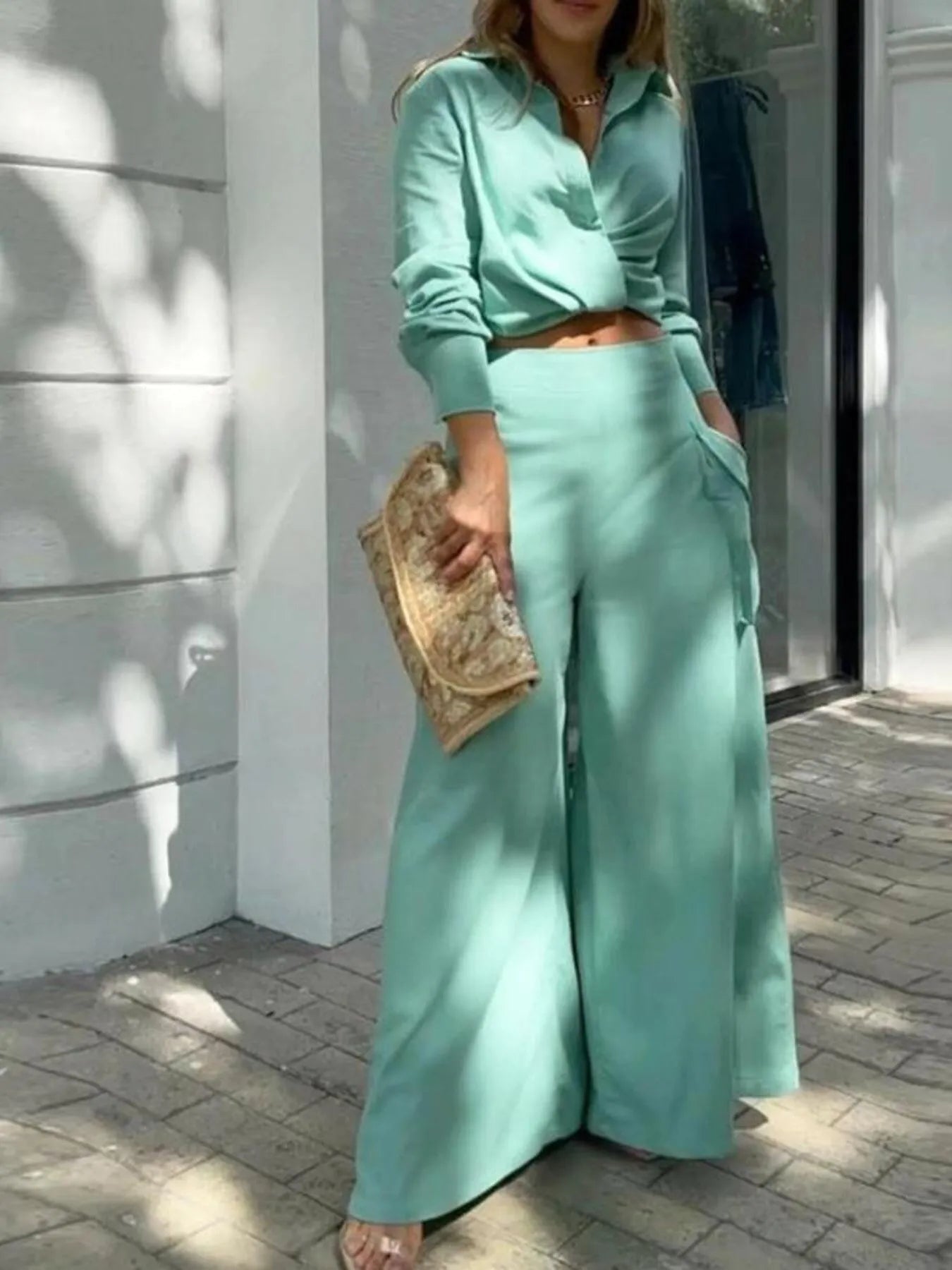 Lifestyle image of product styled for a chic daytime look