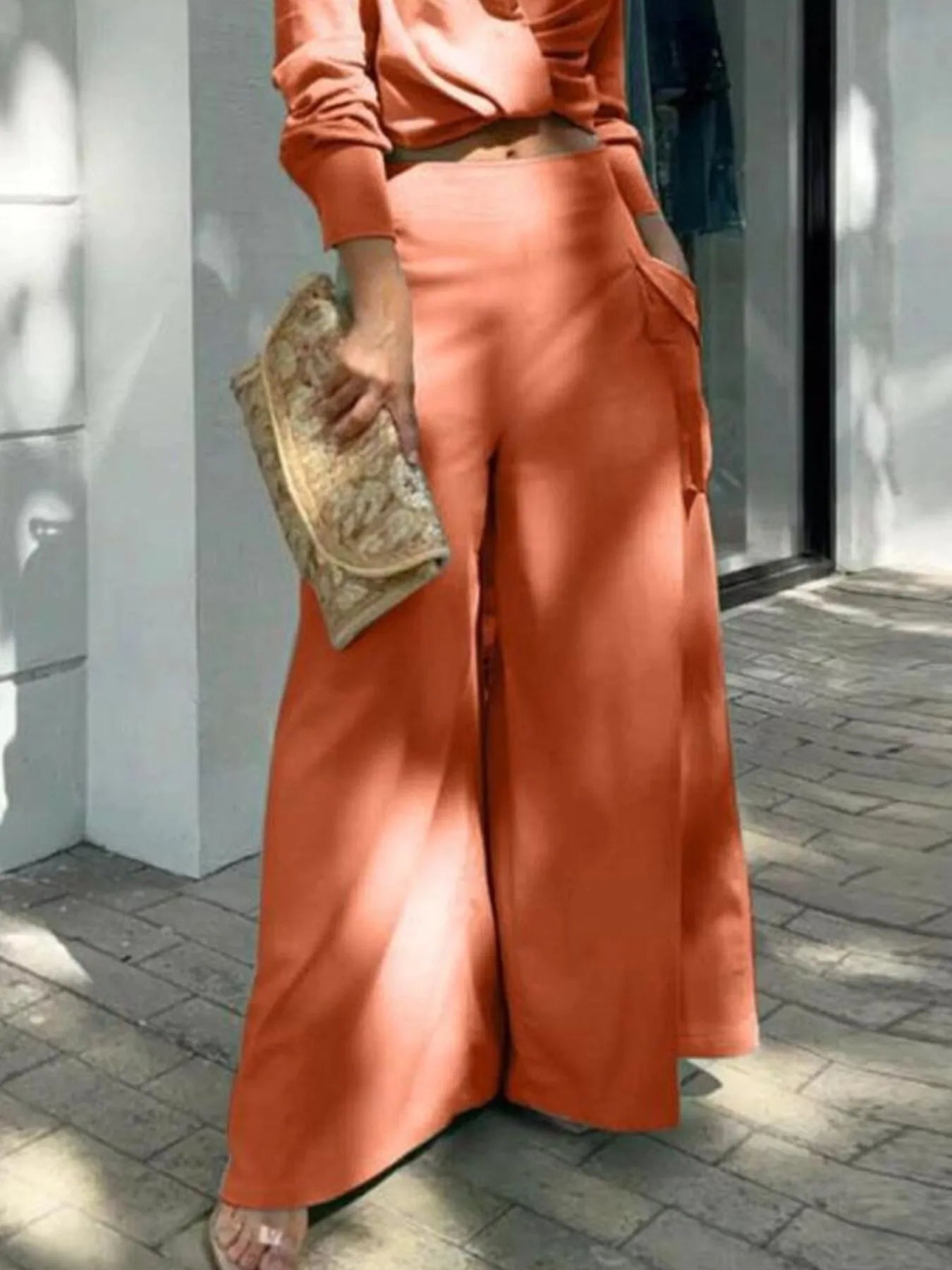 Side view of product highlighting flattering shape and movement