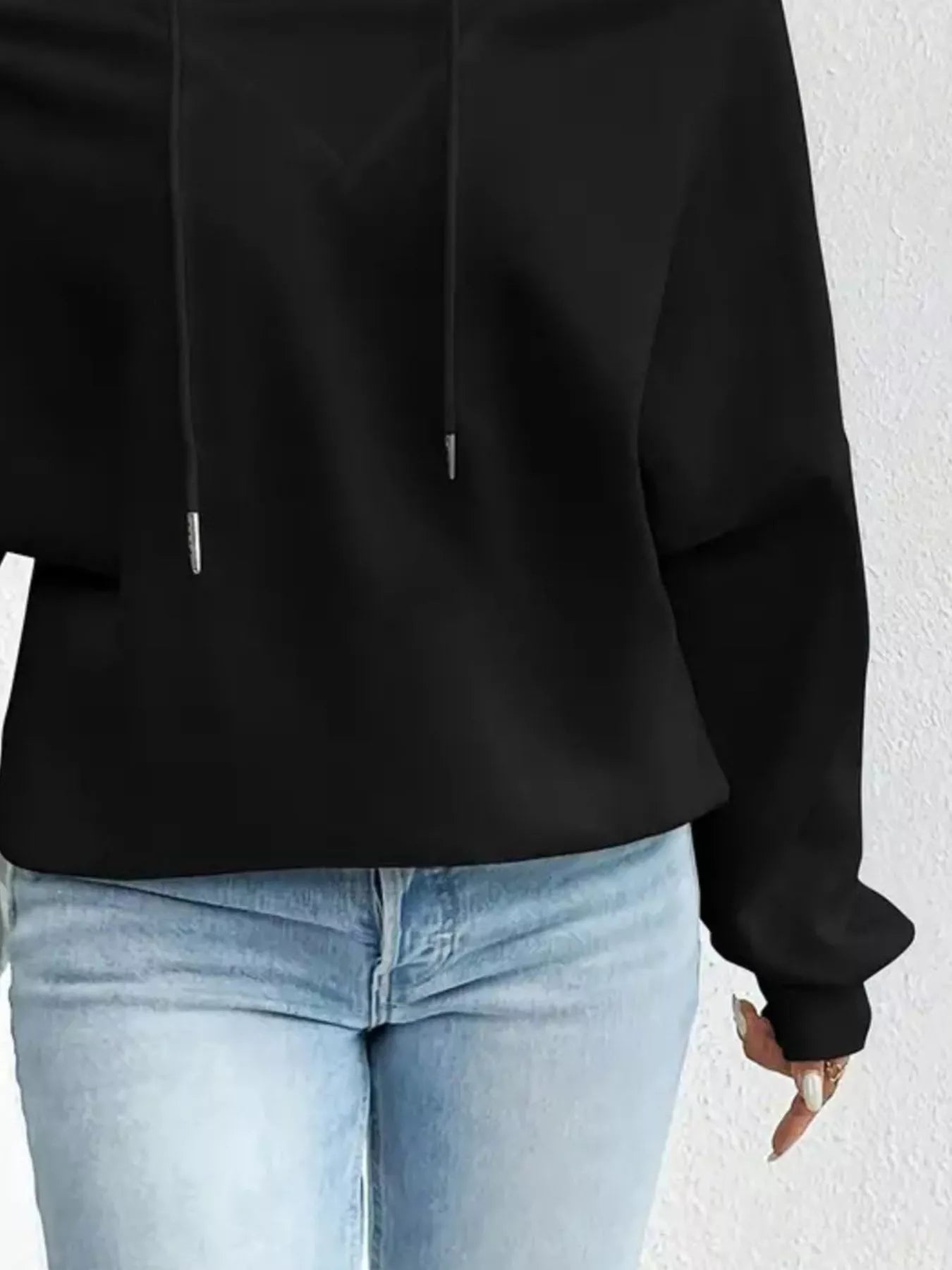 Full Size Off - Shoulder Drawstring Long Sleeve Top Plus Size - Rochelle's House LLC